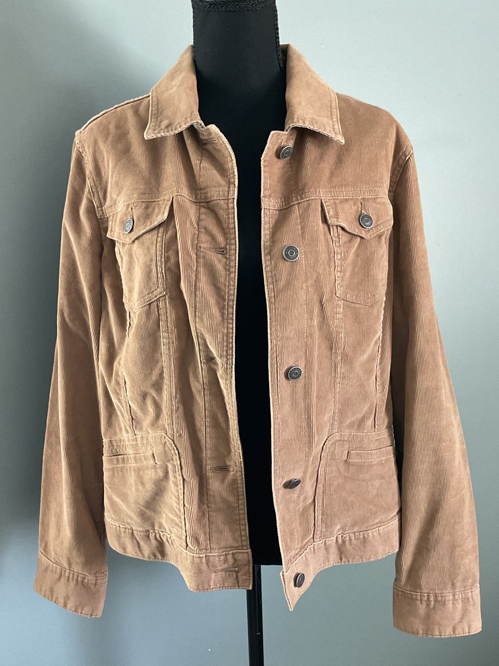 Eddie Bauer Tan Corduroy Lightweight Shirt Jacket